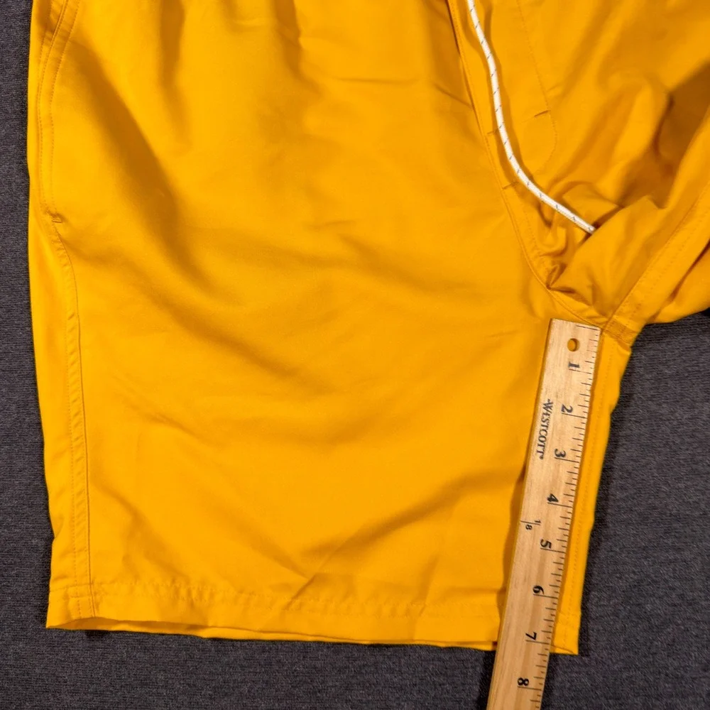Outerknown Swim Trunks Men XL Yellow Unlined Quick Dry Board Shorts Pocket Beach